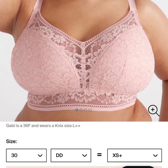 Knix Lace Longline Bra, xs+, rosewater, NWT - Picture 2 of 8